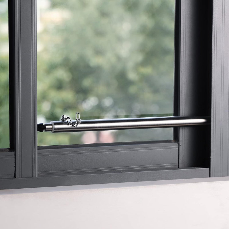 TURBRO Adjustable Window Security Lock Bar, Sliding Door Jammer